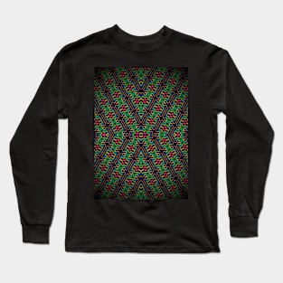 Neon Pink Green Crazy Psychedelic Pattern Long Sleeve T-Shirt